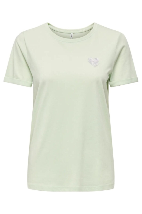 Only groene dames t-shirt | Vooraanzicht