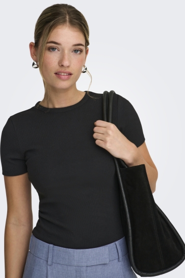 Only T-shirt ONLJUNE S/S TEE JRS NOOS 15335351 BLACK