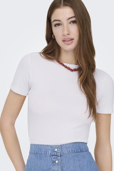 Only T-shirt ONLJUNE S/S TEE JRS NOOS 15335351 WHITE