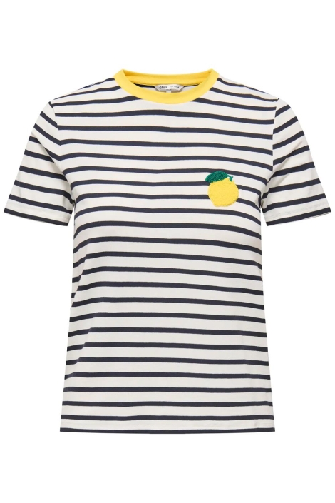 Only witte dames t-shirt | Vooraanzicht