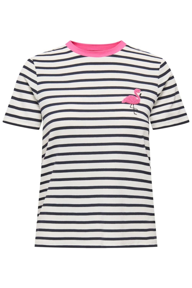 Only witte dames t-shirt | Vooraanzicht