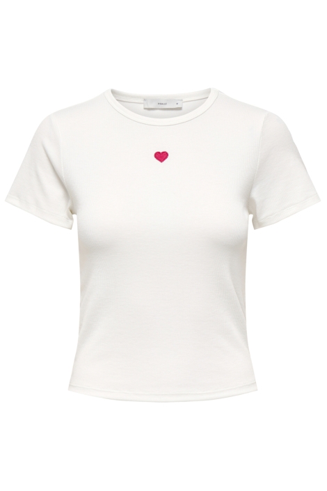 Only witte dames t-shirt | Vooraanzicht