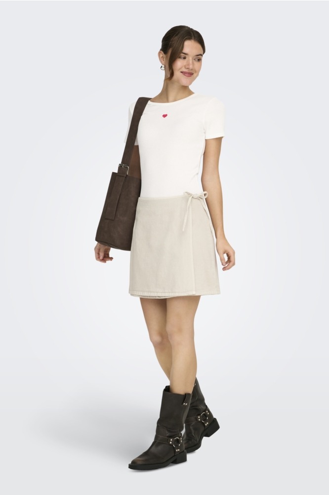 Only witte dames t-shirt | Model