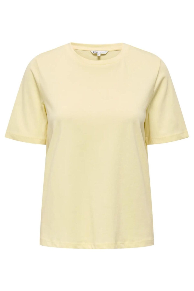 Only gele dames t-shirt | Vooraanzicht