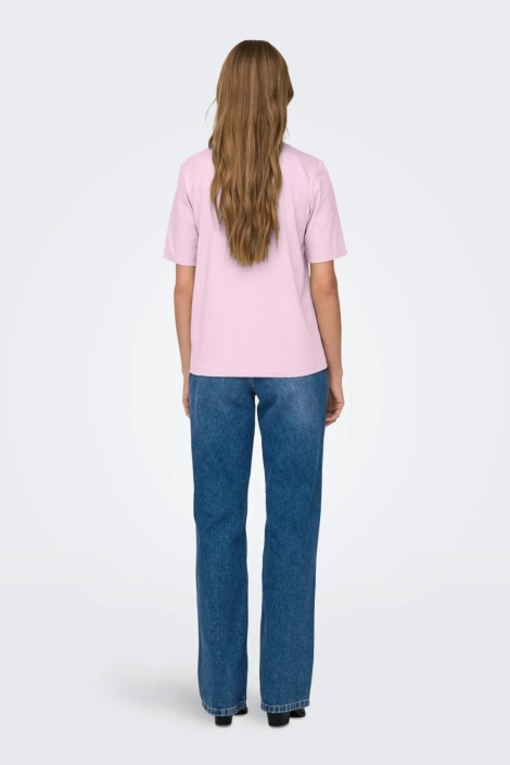 Only roze dames t-shirt | Model