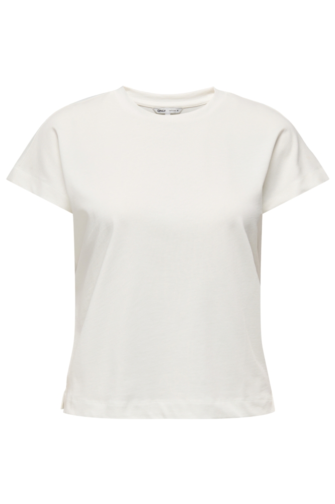 Only witte dames t-shirt | Vooraanzicht