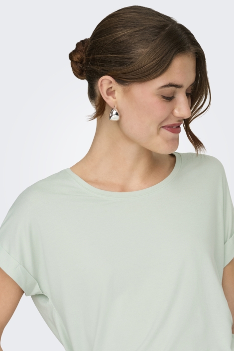 Only groene dames t-shirt | Close up