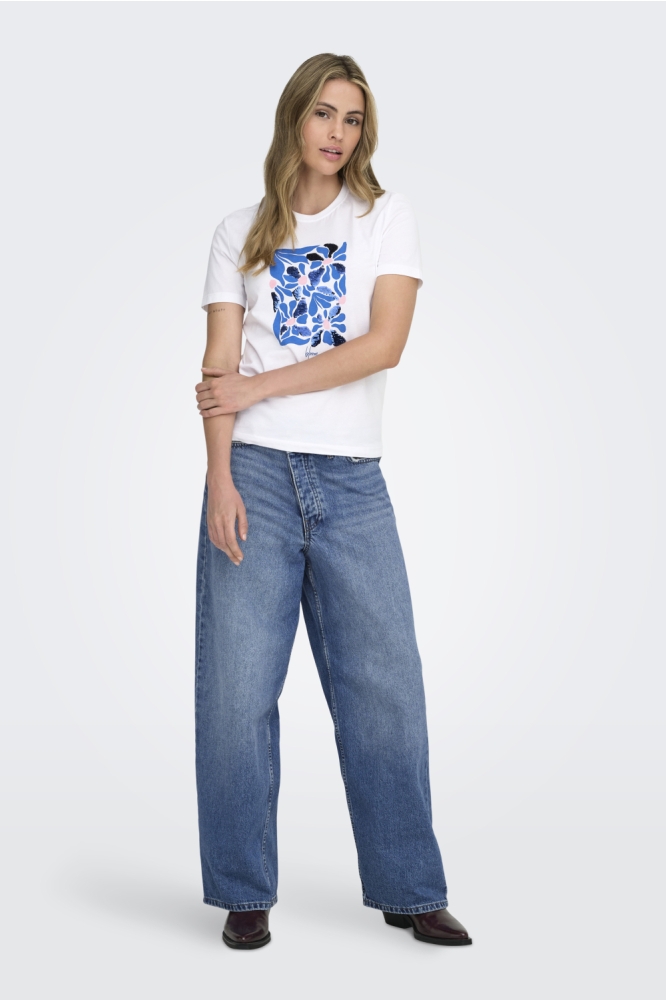 Only witte dames t-shirt | Model