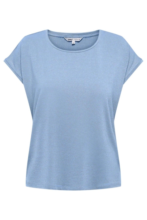 Only blauwe dames t-shirt | Vooraanzicht