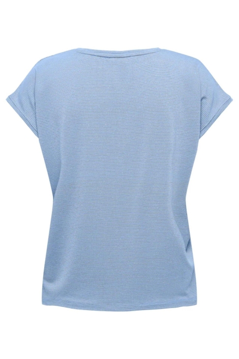 Only blauwe dames t-shirt | Achteraanzicht