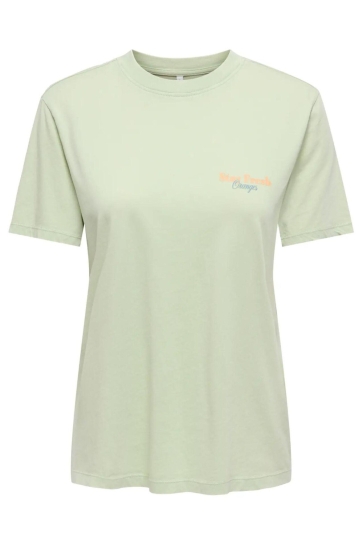 Only T-shirt ONLLUCY MONJA SS TOP JRS NOOS 15367829 LAUREL GREEN/STAY FRESH