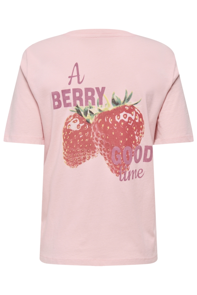 Only roze dames t-shirt | Achteraanzicht