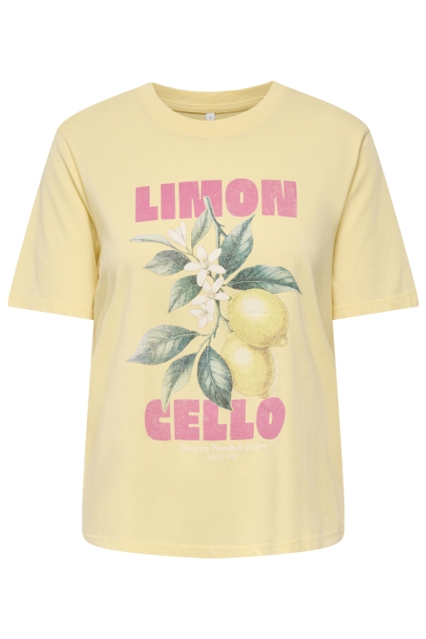 Only gele dames t-shirt | Vooraanzicht