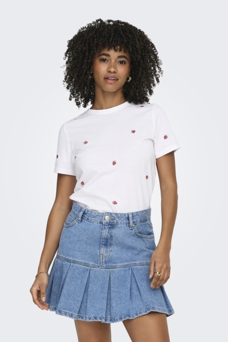 Only witte dames t-shirt | Model