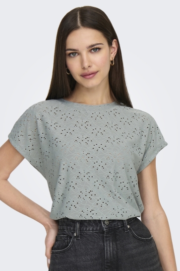Only T-shirt ONLSMILLA S/S TOP JRS NOOS 15231005 Abyss