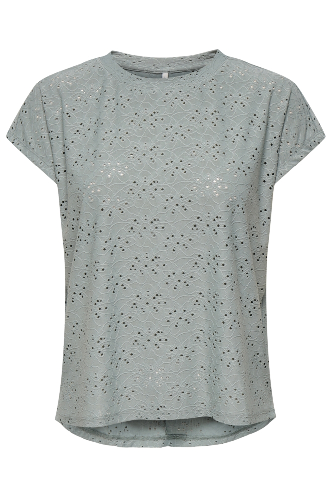 Only groene dames t-shirt | Vooraanzicht