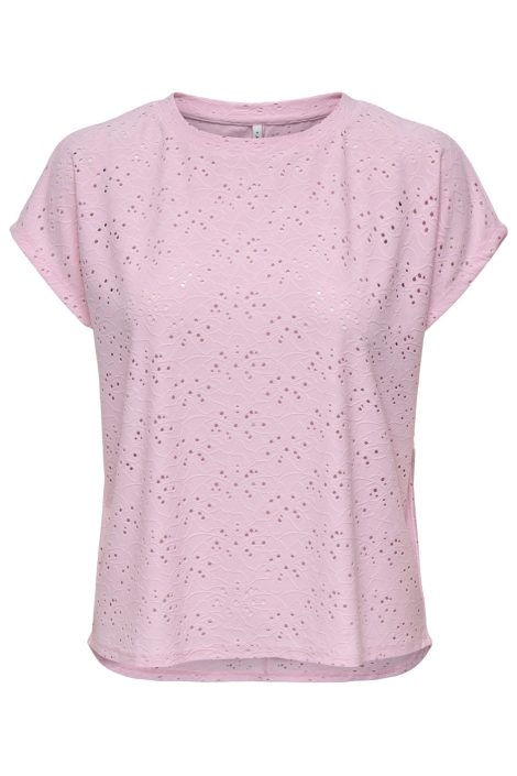 Only roze dames t-shirt | Vooraanzicht