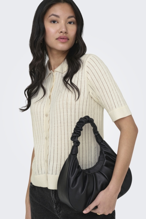 Only ecru dames vest | Model vooraanzicht