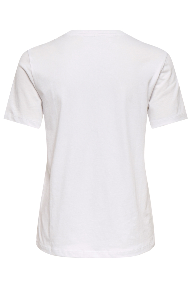Only witte dames t-shirt | Achteraanzicht