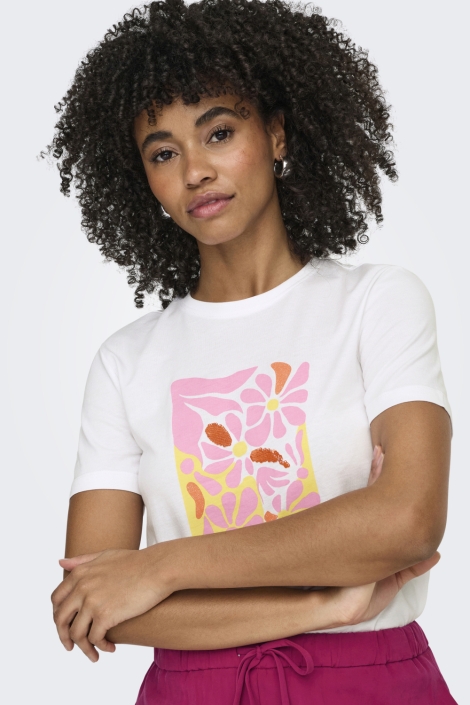 Only witte dames t-shirt | Close up