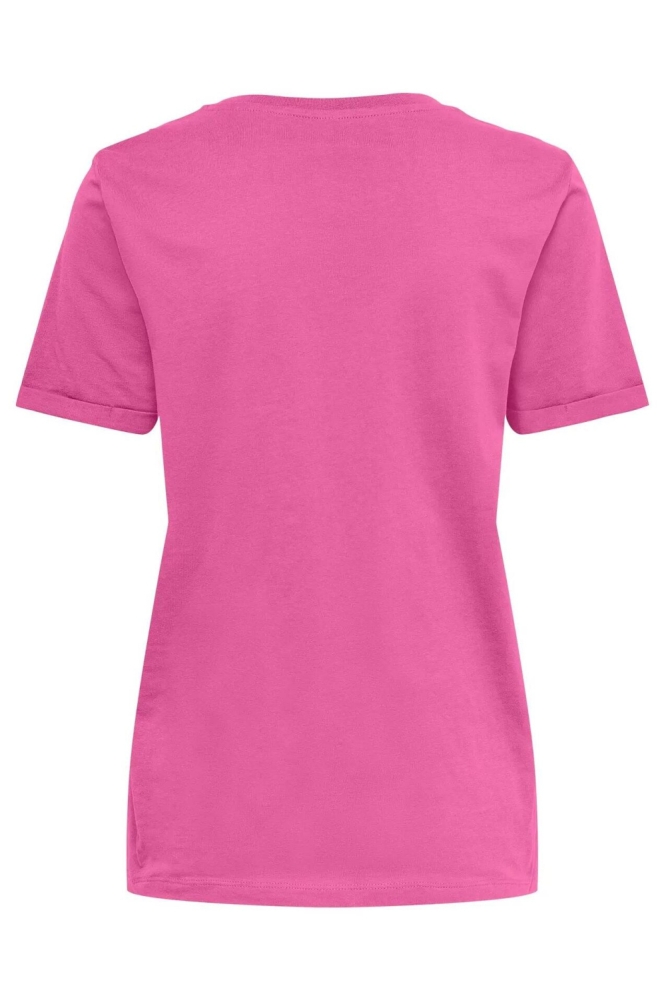 Only roze dames t-shirt | Achteraanzicht