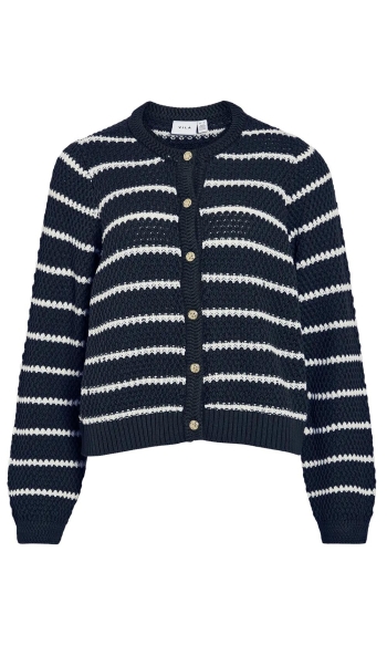 VIMERVA L/S KNIT CARDIGAN 14111988 NAVY BLAZER/CLOUD DANCER