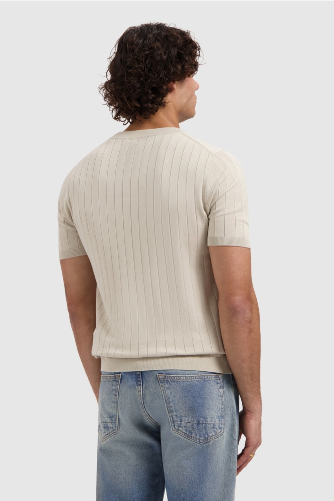 Pure Path zand heren t-shirt | Model achteraanzicht