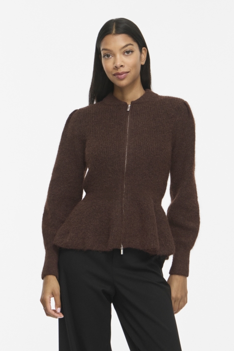 Vila bruine dames vest | Model vooraanzicht