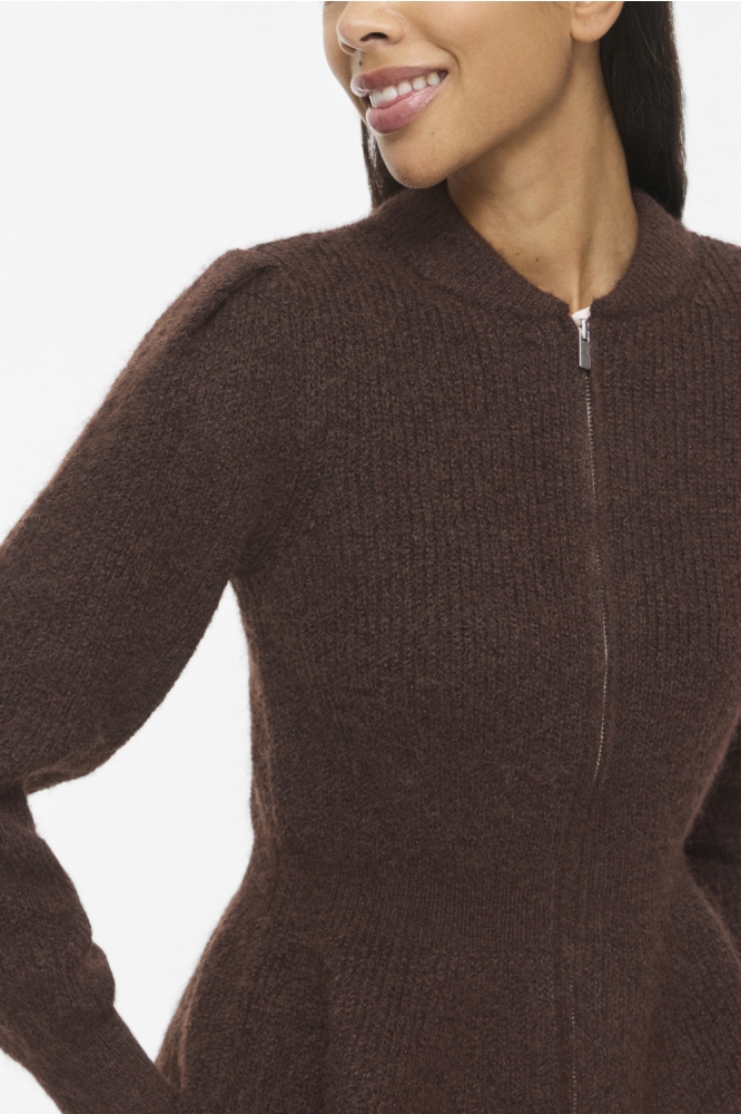 Vila bruine dames vest | Close up