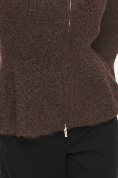 Vila bruine dames vest | Close up