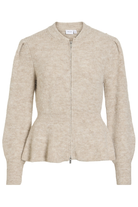 Vila beige dames vest | Vooraanzicht