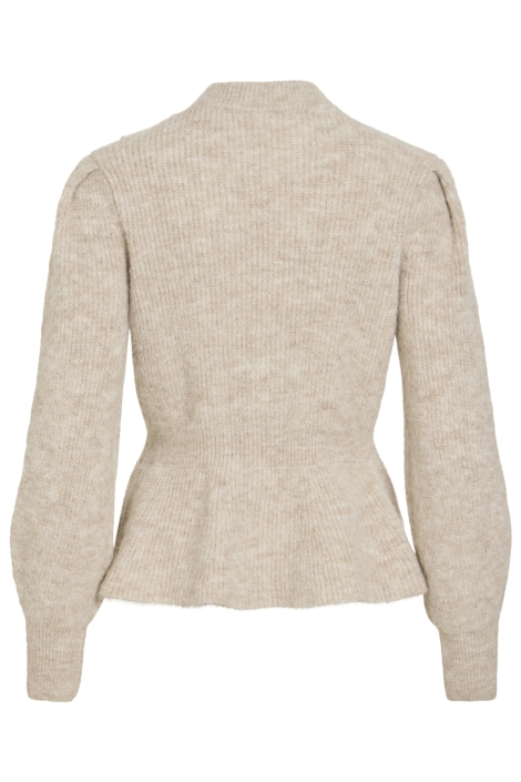 Vila beige dames vest | Achteraanzicht