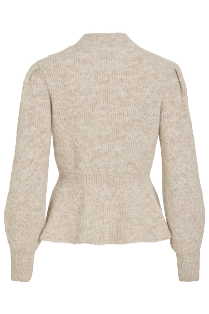 Vila beige dames vest | Achteraanzicht