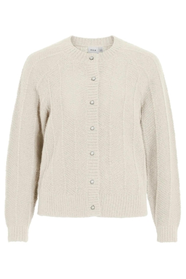 Vila Vest VITULI O-NECK L/S KNIT CARDIGAN/PB 14116177 Birch