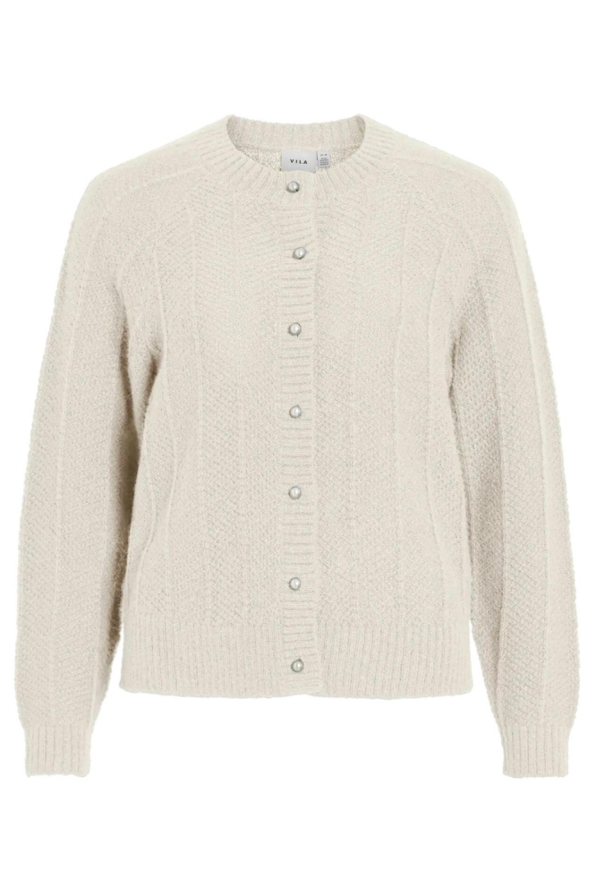 Vila beige dames vest | Vooraanzicht