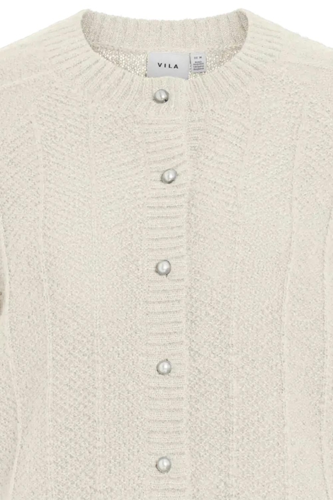 Vila beige dames vest | Close up