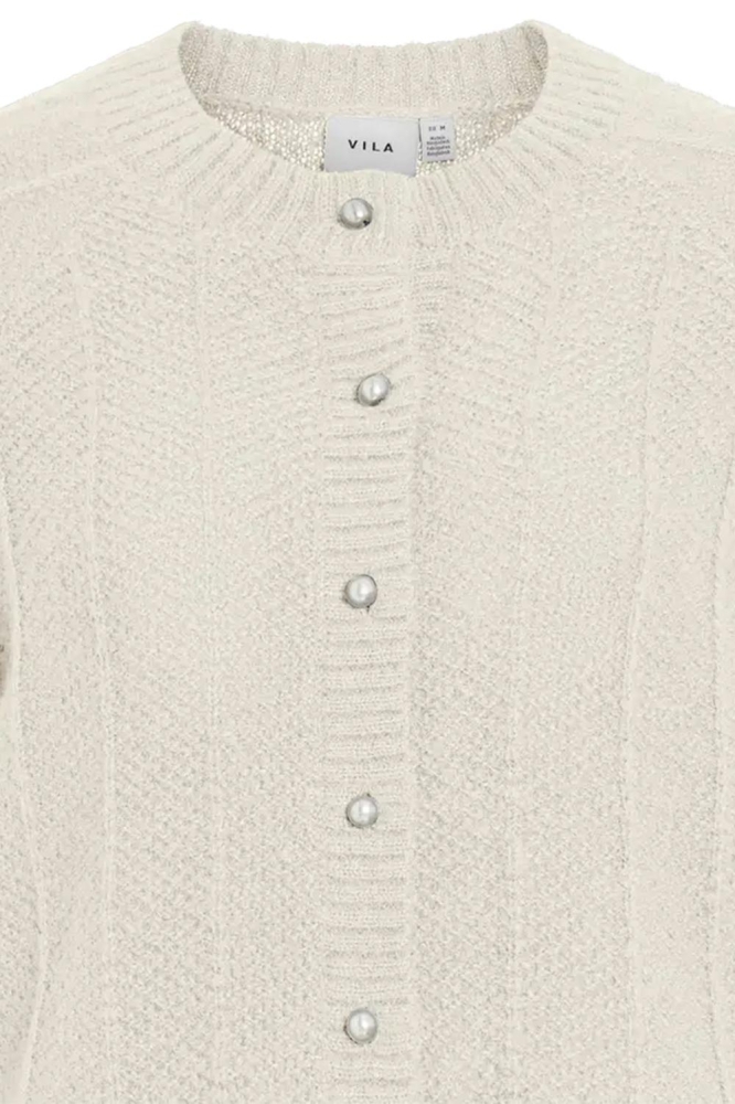 Vila beige dames vest | Close up