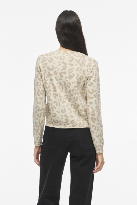 Vila zand dames vest | Model achteraanzicht