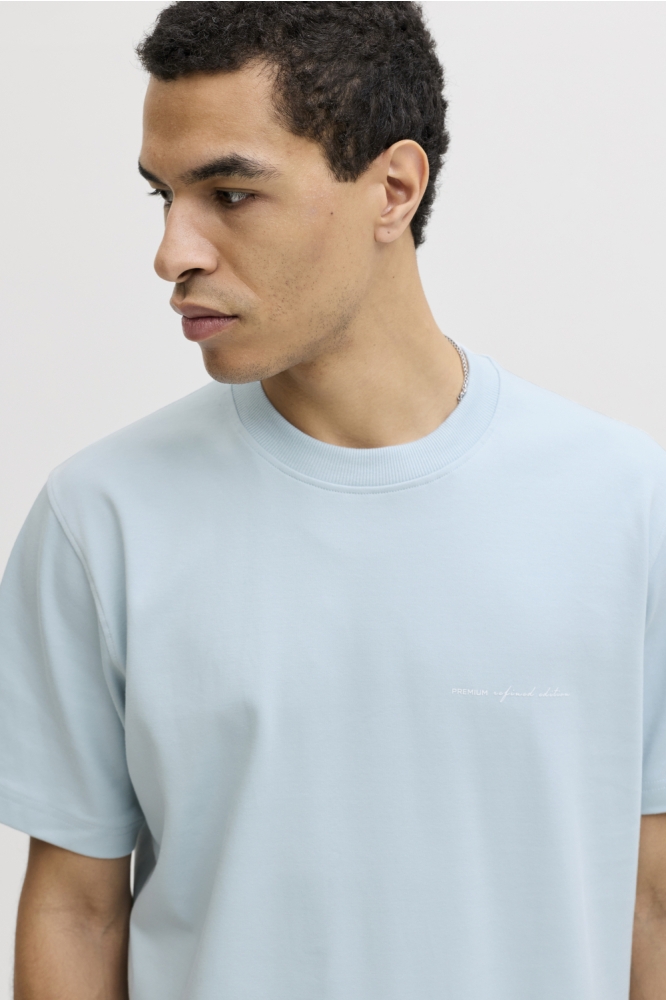 Jack & Jones blauwe heren t-shirt | Close up