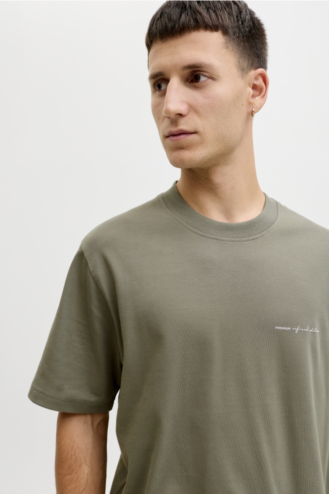 Jack & Jones groene heren t-shirt | Close up