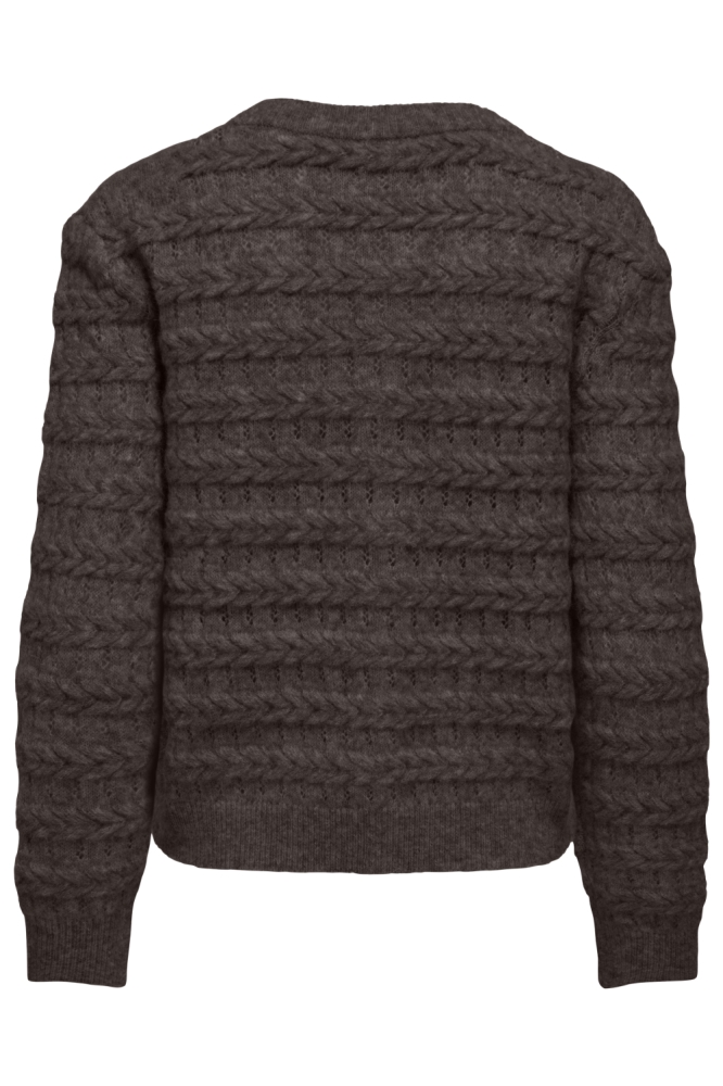 Only bruine dames vest | Achteraanzicht