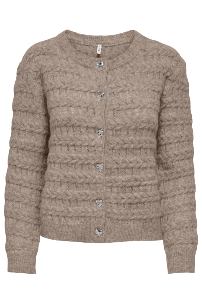 Only beige dames vest | Vooraanzicht