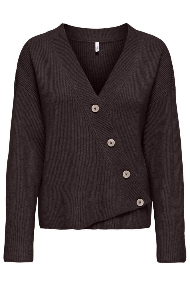 Only bruine dames vest | Vooraanzicht