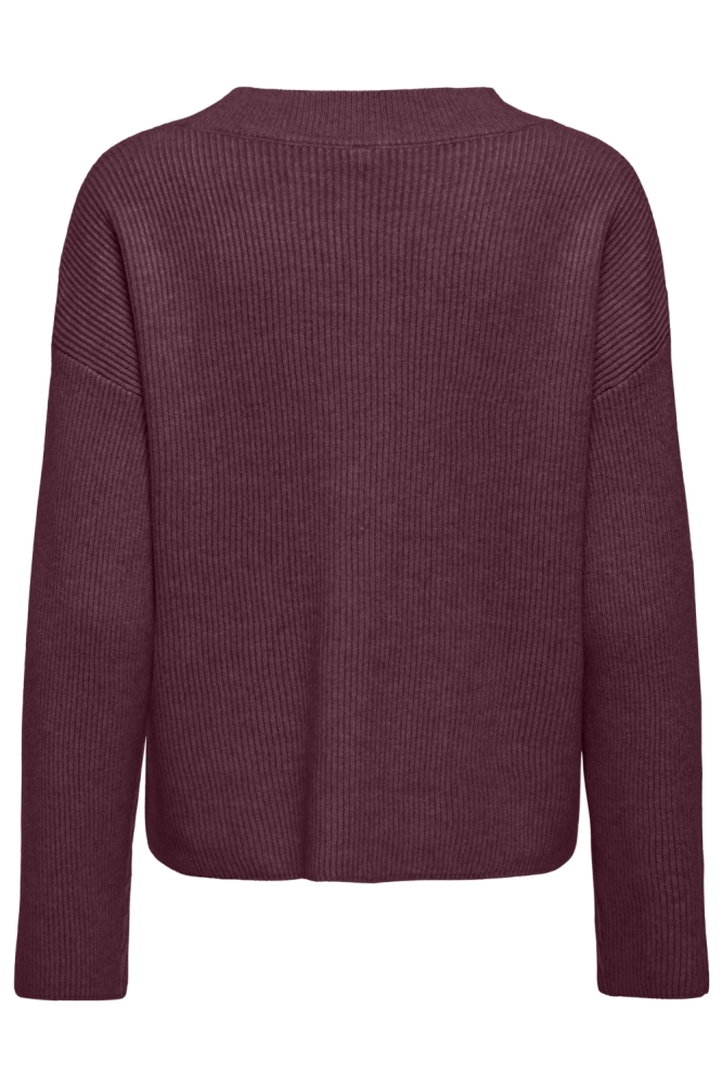 Only bordeaux dames vest | Achteraanzicht