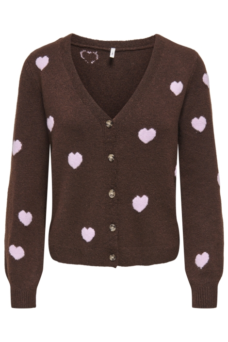 Only bruine dames vest | Vooraanzicht
