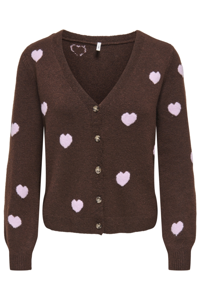 Only bruine dames vest | Vooraanzicht