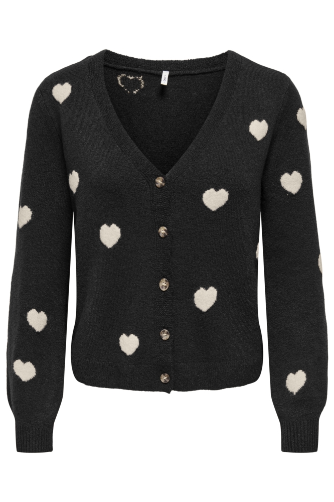 Only zwarte dames vest | Vooraanzicht