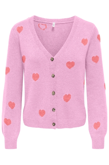 Only onlrica ls detail v cardi cc knt Roze