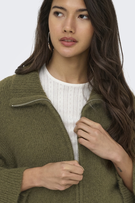 Only groene dames vest | Close up
