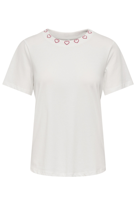 Only witte dames t-shirt | Vooraanzicht